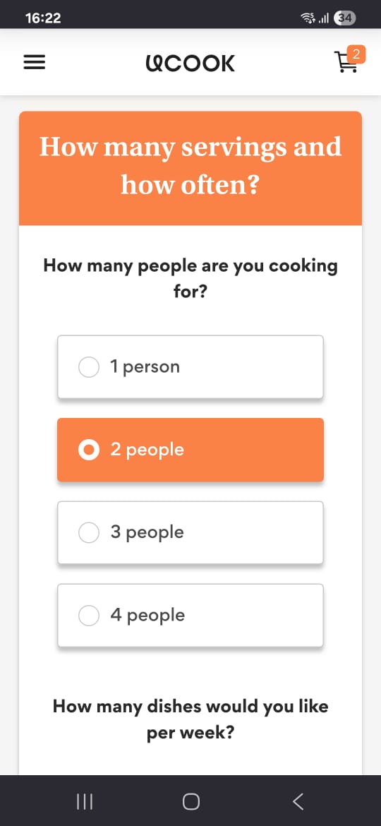 Servings, step 1/5